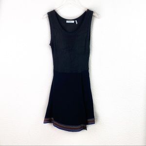 Sandro Paris Faux Wrap Dress Stretch Sleeveless 2